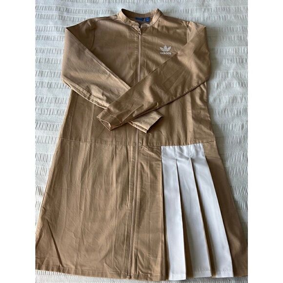 ADIDAS Originals Info Poster Mid Length Dress In Beige Color Size XS - Picture 8 of 8